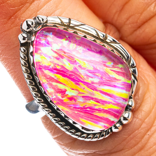 Pink Triplet Opal Ring Size 6 (.925 Sterling Silver)