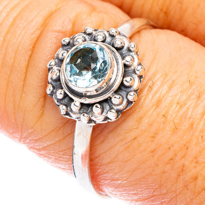 Blue Topaz Dainty Ring Size 9 (925 Sterling Silver) R146949