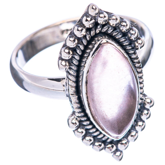 Rose Quartz 925 Sterling Silver Ring Size 6.75 (925 Sterling Silver) R5392