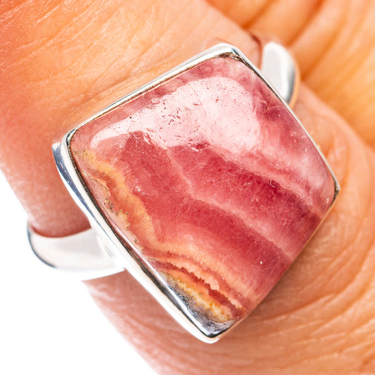 Premium Rhodochrosite Ring Size 7 Adjustable (.925 Sterling Silver)