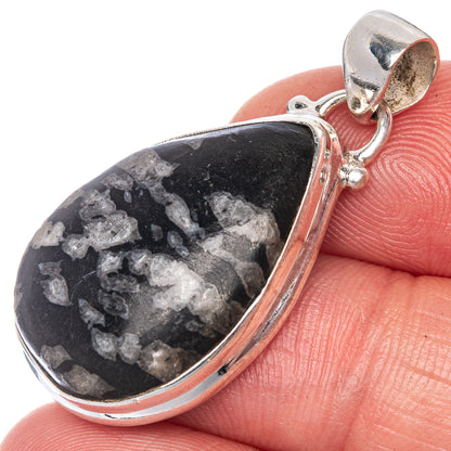 Pinolith Jasper Pendant 1 3/8" (925 Sterling Silver) P40783