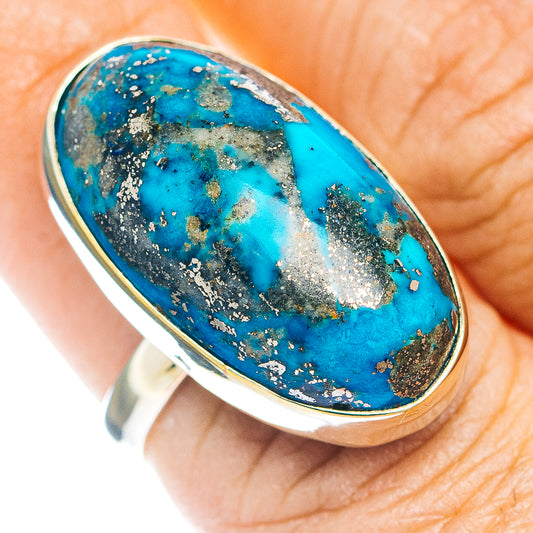 Persian Turquoise Ring Size 7.75 (German Silver)