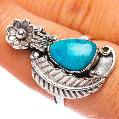 Tibetan Turquoise Ring Size 7.5 (925 Sterling Silver) R146215