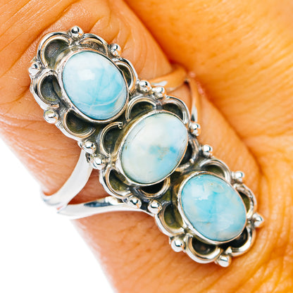 Larimar Ring Size 8.75 (.925 Sterling Silver)