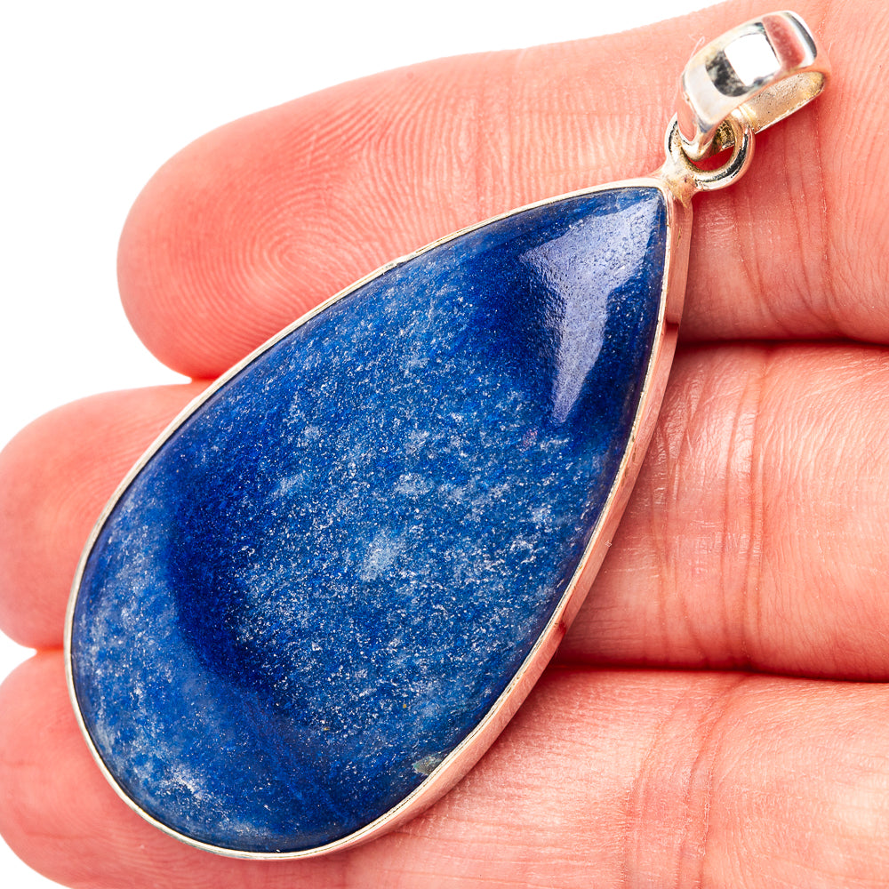 Dumortierite  Pendant 2 1/8" (.925 Sterling Silver)