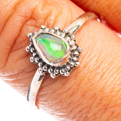 Ethiopian Opal Ring Size 9 (.925 Sterling Silver)