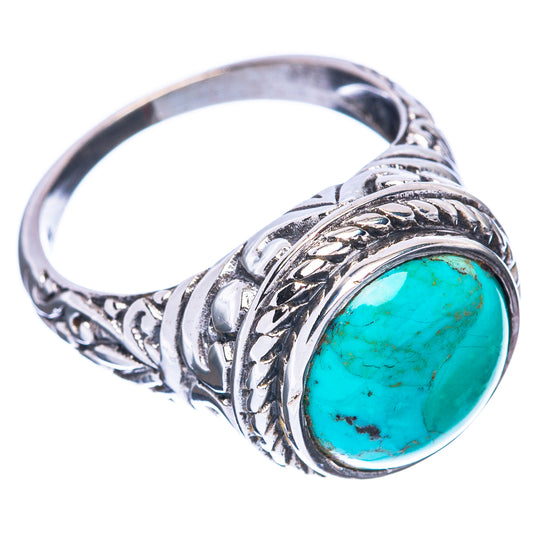 Chrysocolla Ring Size 8.25 (925 Sterling Silver) R2757