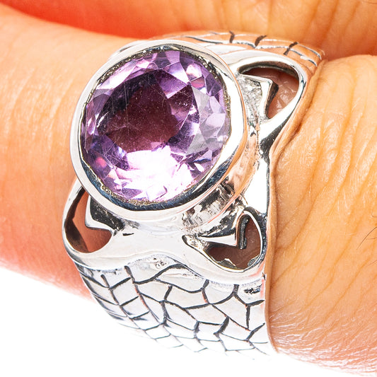 Amethyst 925 Sterling Silver Ring Size 6.75 (925 Sterling Silver) R6059