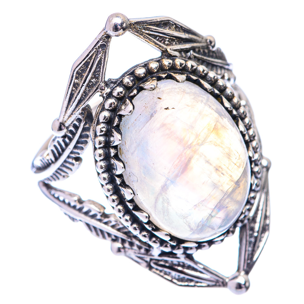Rainbow Moonstone Ring Size 6.75 (925 Sterling Silver) R140949