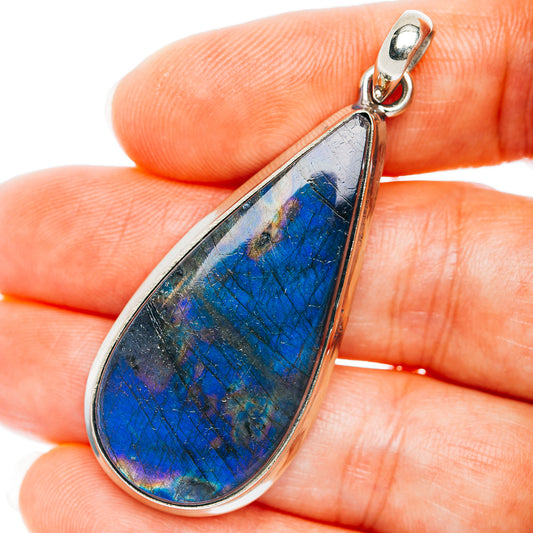 Labradorite Pendant 2 1/8" (German Silver)