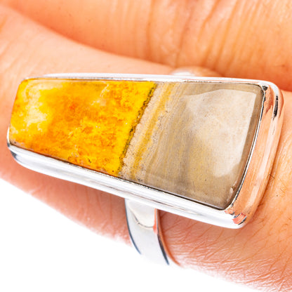 Bumble Bee Jasper Ring Size 7.75 (925 Sterling Silver) R3409