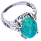 Chrysocolla Ring Size 6.5 (925 Sterling Silver) R2769