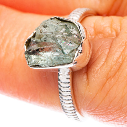 Aquamarine Dainty Ring Size 6.75 (925 Sterling Silver) R5141