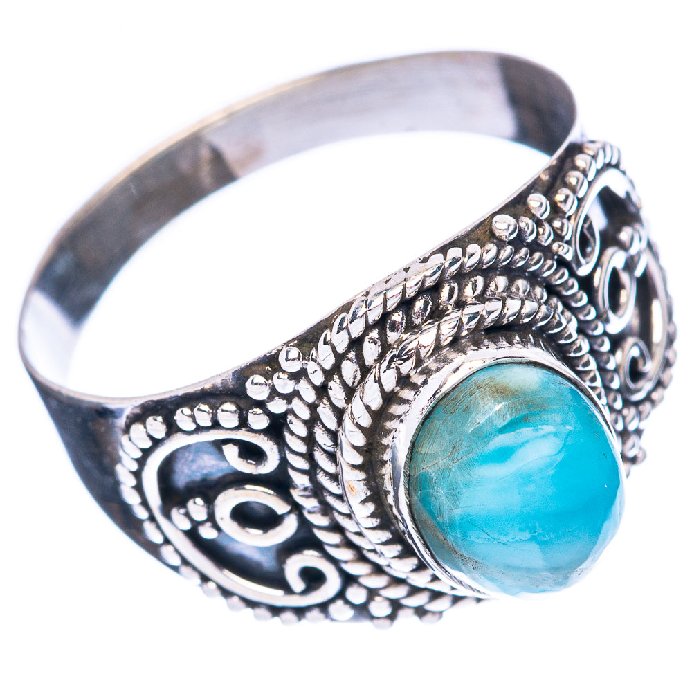 Larimar 925 Sterling Silver Ring Size 7.25 (925 Sterling Silver) R3899