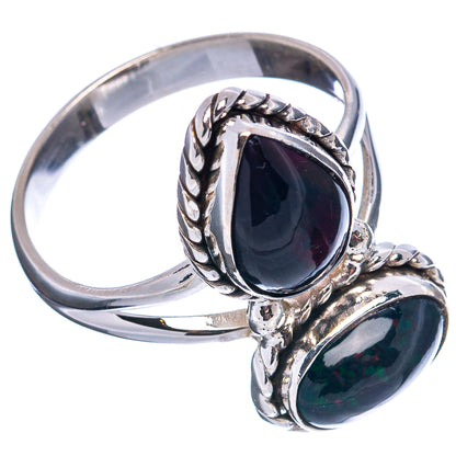 Premium Black Opal Ring Size 10 (.925 Sterling Silver)