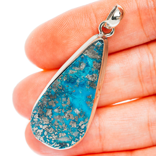 Persian Turquoise Pendant 1 7/8" (German Silver)