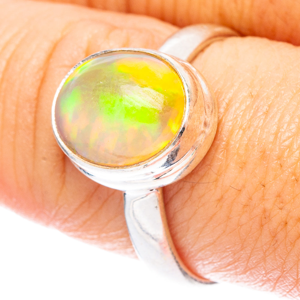 Rare Large Ethiopian Opal Ring Size 9 (925 Sterling Silver) R4926