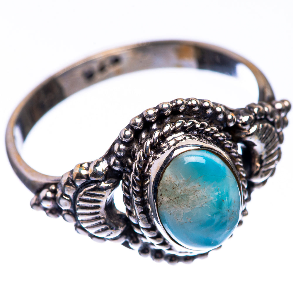 Larimar Dainty Ring Size 7 (925 Sterling Silver) R142590