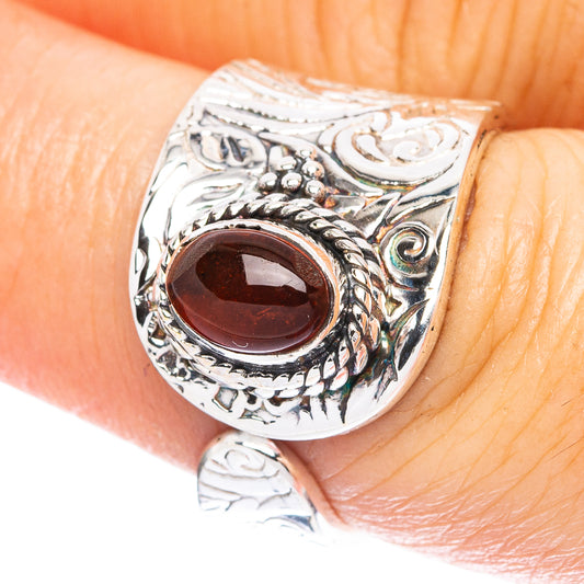 Amber Ring Size 6.5 (925 Sterling Silver) R3681