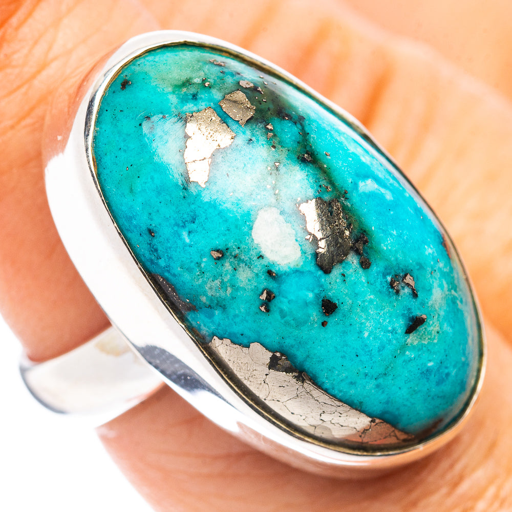 Premium Persian Turquoise Ring Size 7 Adjustable (.925 Sterling Silver)