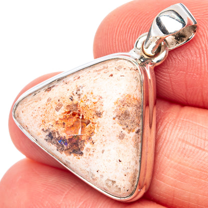 Rare Mexican Fire Opal Pendant 1 1/8" (.925 Sterling Silver)