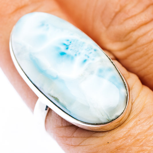Larimar Ring Size 8 (.925 Sterling Silver)