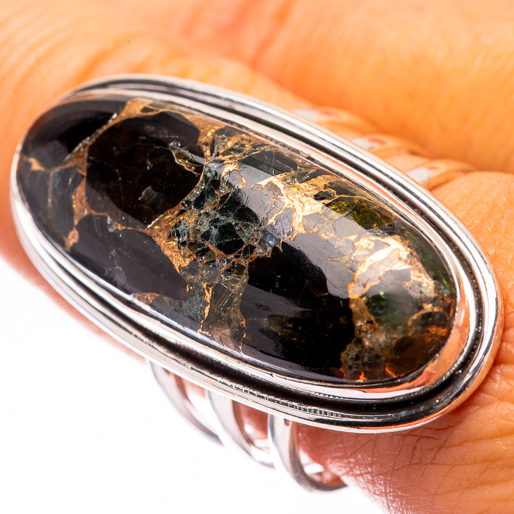 Large Mohave Black Onyx Ring Size 9.75 (925 Sterling Silver) R140639
