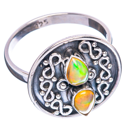 Rare  Ethiopian Opal Ring Size 8.5 (925 Sterling Silver) R3742