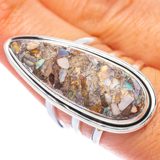 Large Brecciated Ethiopian Opal Ring Size 7.75 (925 Sterling Silver) R144797