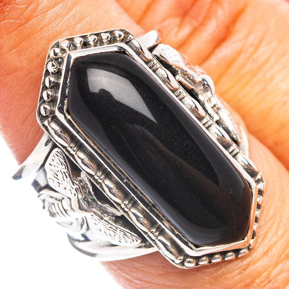 Premium Black Onyx Ring Size 7.25 (.925 Sterling Silver)