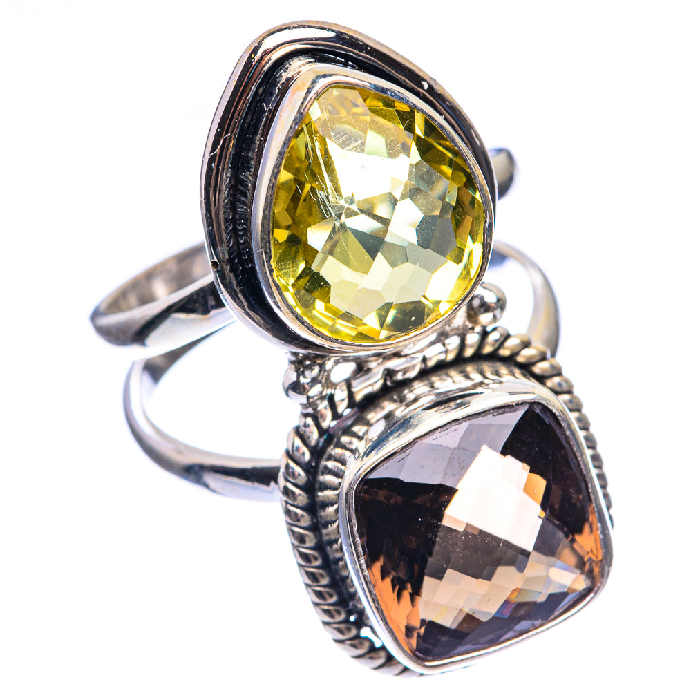 Large Smoky Quartz, Citrine Ring Size 8 (925 Sterling Silver) RING143485