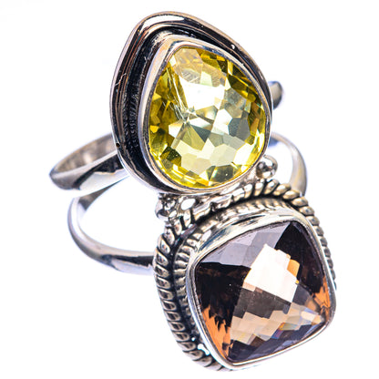 Large Smoky Quartz, Citrine Ring Size 8 (925 Sterling Silver) RING143485