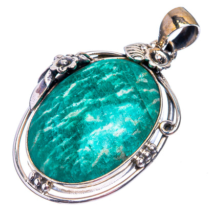 Amazonite Pendant 1 5/8" (925 Sterling Silver) P38867