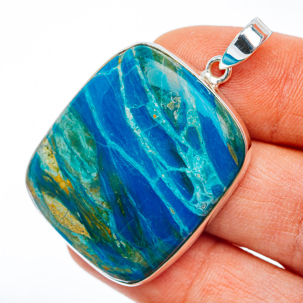 Premium Peruvian Opal Pendant 1 3/4" (.925 Sterling Silver)