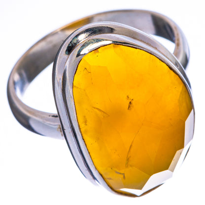 Yellow Opal Ring Size 7.75 (925 Sterling Silver) R1378
