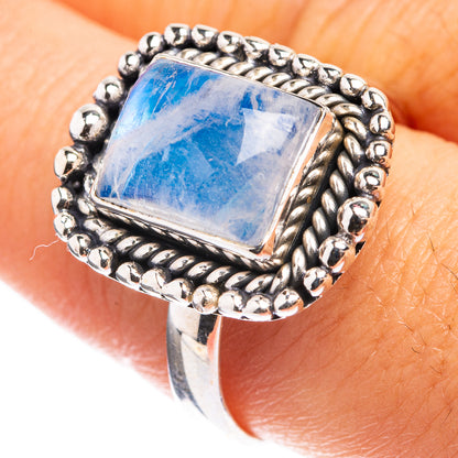 Rainbow Moonstone Ring Size 10.25 (925 Sterling Silver) R142801