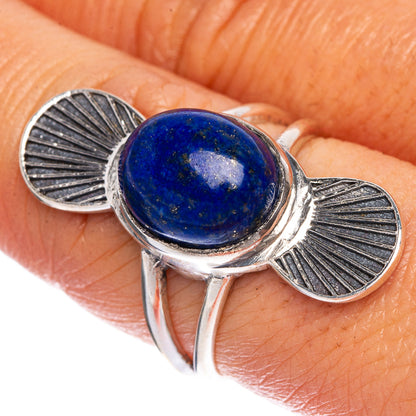 Lapis Lazuli Ring Size 7.75 (925 Sterling Silver) R1129