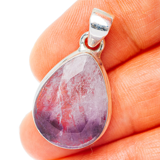 Chevron Amethyst Pendant 1 1/4" (.925 Sterling Silver)