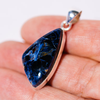 Pietersite Pendant 1 5/8" (.925 Sterling Silver)