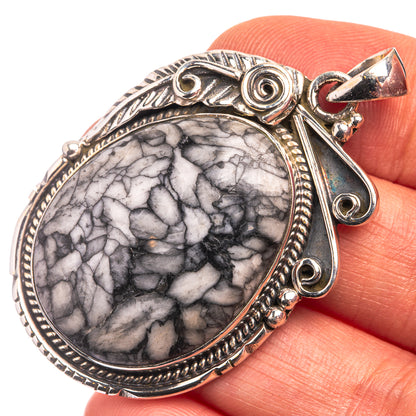 Pinolith Jasper Pendant 1 7/8" (925 Sterling Silver) P38821
