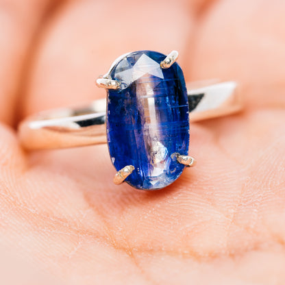 Faceted Kyanite Ring Size 9.5 (.925 Sterling Silver)