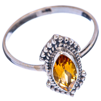 Faceted Citrine Dainty Ring Size 9.25 (925 Sterling Silver) R145620