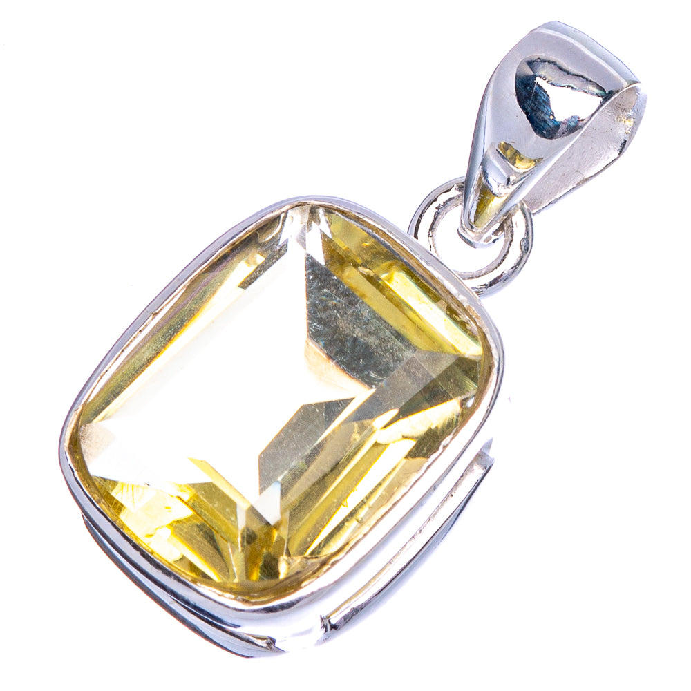 Faceted Citrine Pendant 1 1/8" (925 Sterling Silver) P40580