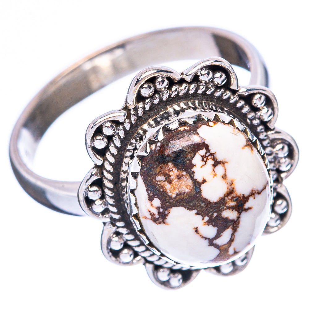 Wild Horse Jasper Ring Size 8 (925 Sterling Silver) R3949