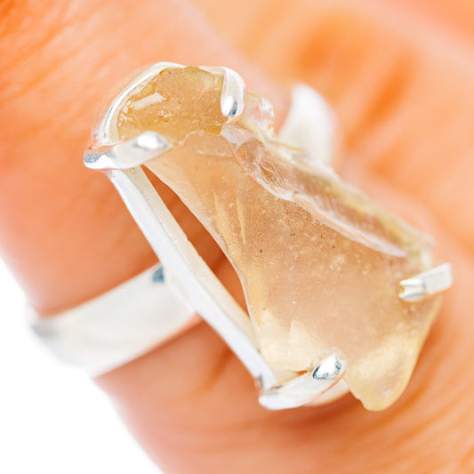 Libyan Desert Glass Ring Size 6.75 (.925 Sterling Silver)