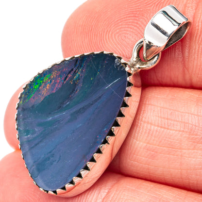Rare Rare Doublet Opal Pendant 1 3/8" (.925 Sterling Silver)