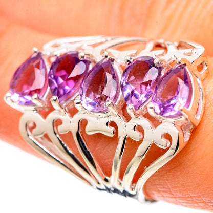 Faceted Amethyst Ring Size 7.5 (925 Sterling Silver) RING138360