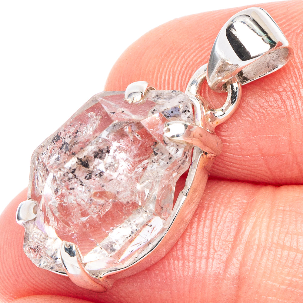 Herkimer Diamond Pendant 1 1/8" (925 Sterling Silver) P43908