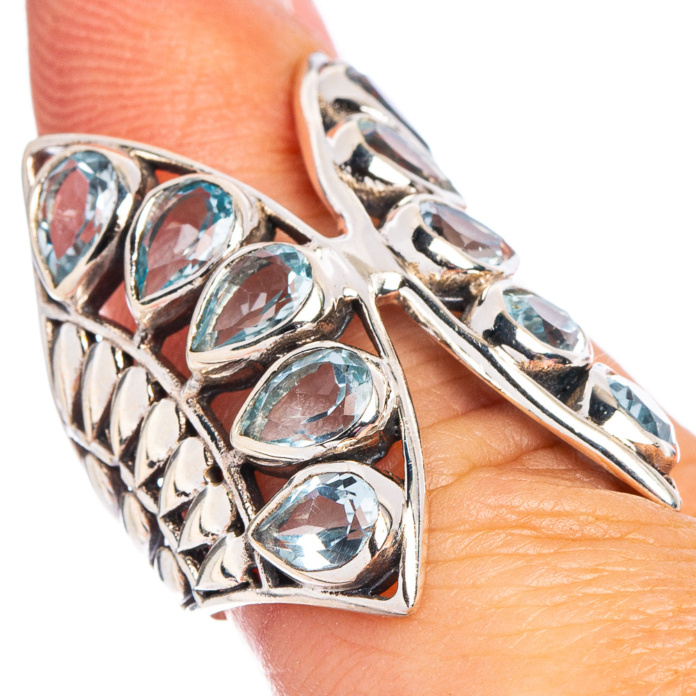 Blue Topaz Ring Size 6 (.925 Sterling Silver)