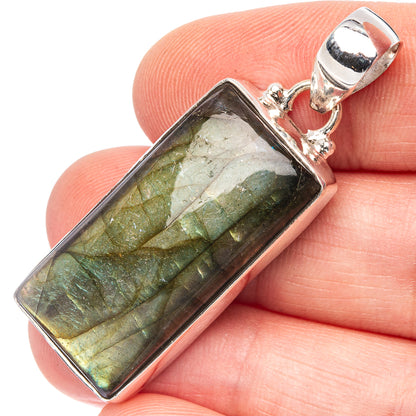Labradorite Pendant 1 3/4" (925 Sterling Silver) P43159